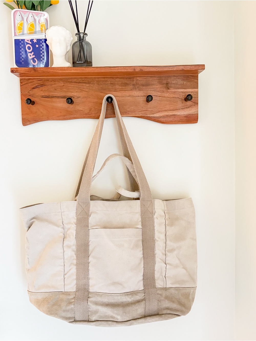 Abercrombie & Fitch 100% Cotton Oversized Tote Long and Short Straps 3 Pockets